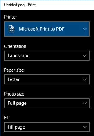 Enable Modern Print Dialog Windows 10