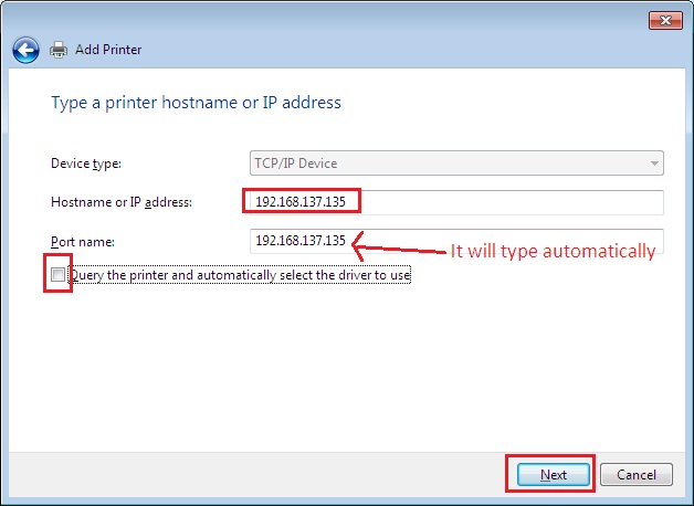 Find and configure network printer 