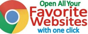 open all Chrome bookmark web pages