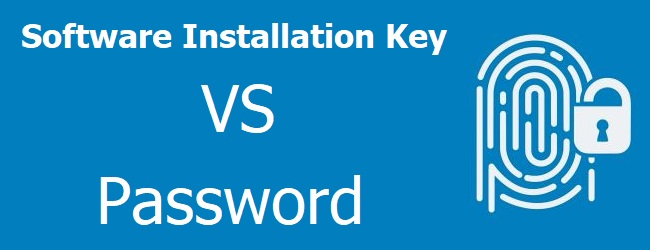 Software installation key vs Password